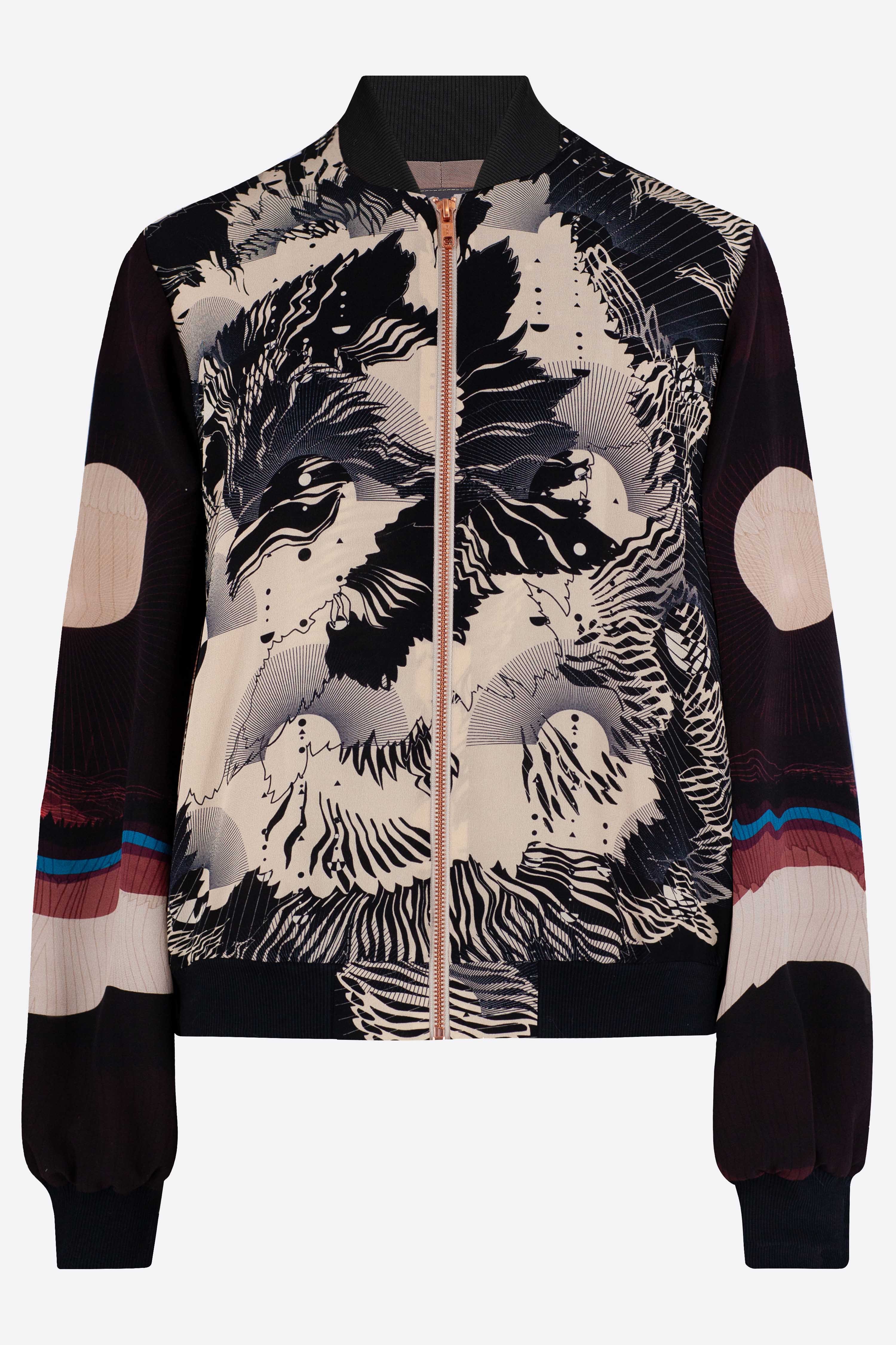 Silk Bomber Jacket | Printed Jacket | Women | Sophie Darling