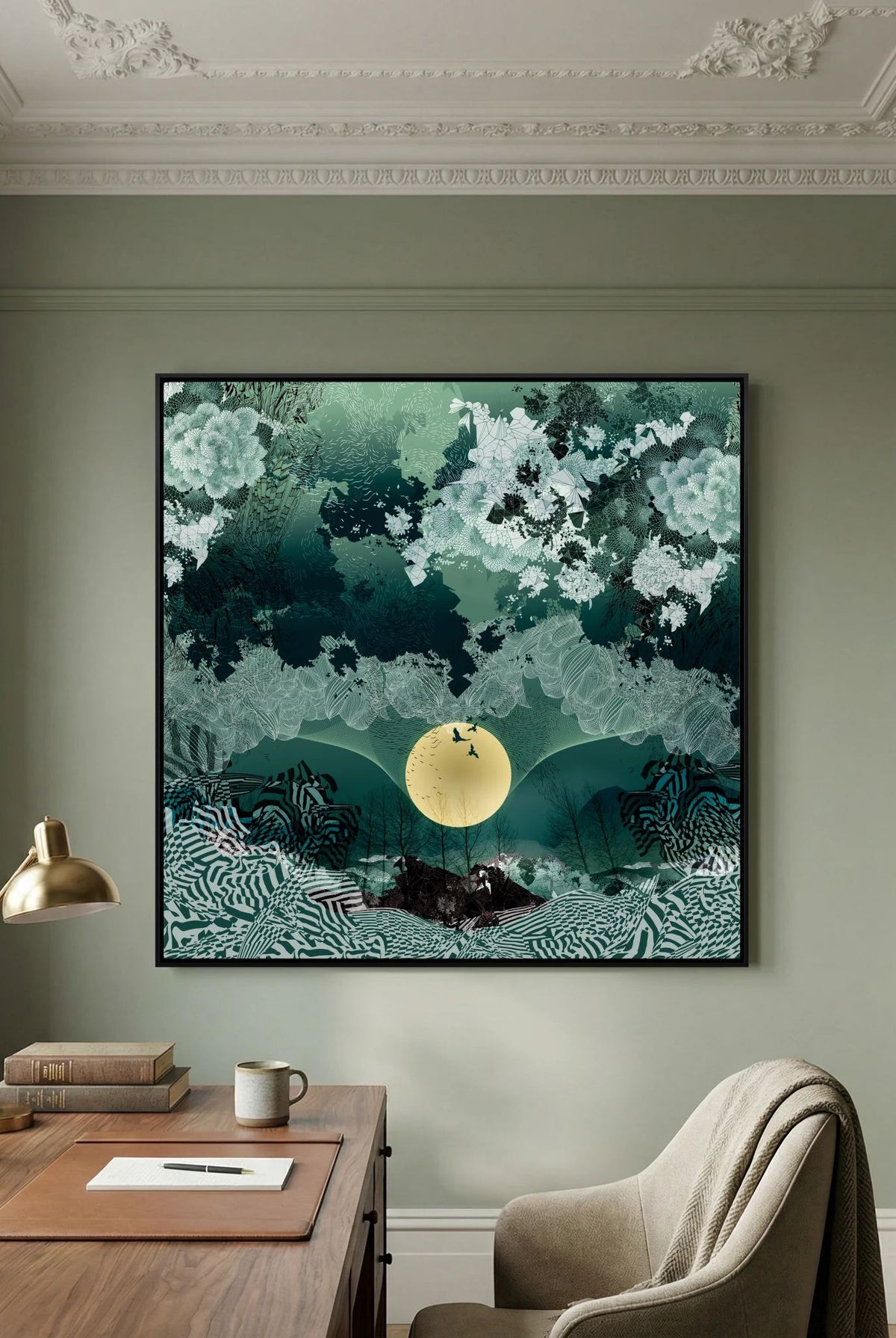 New Moon Canvas Print - Square