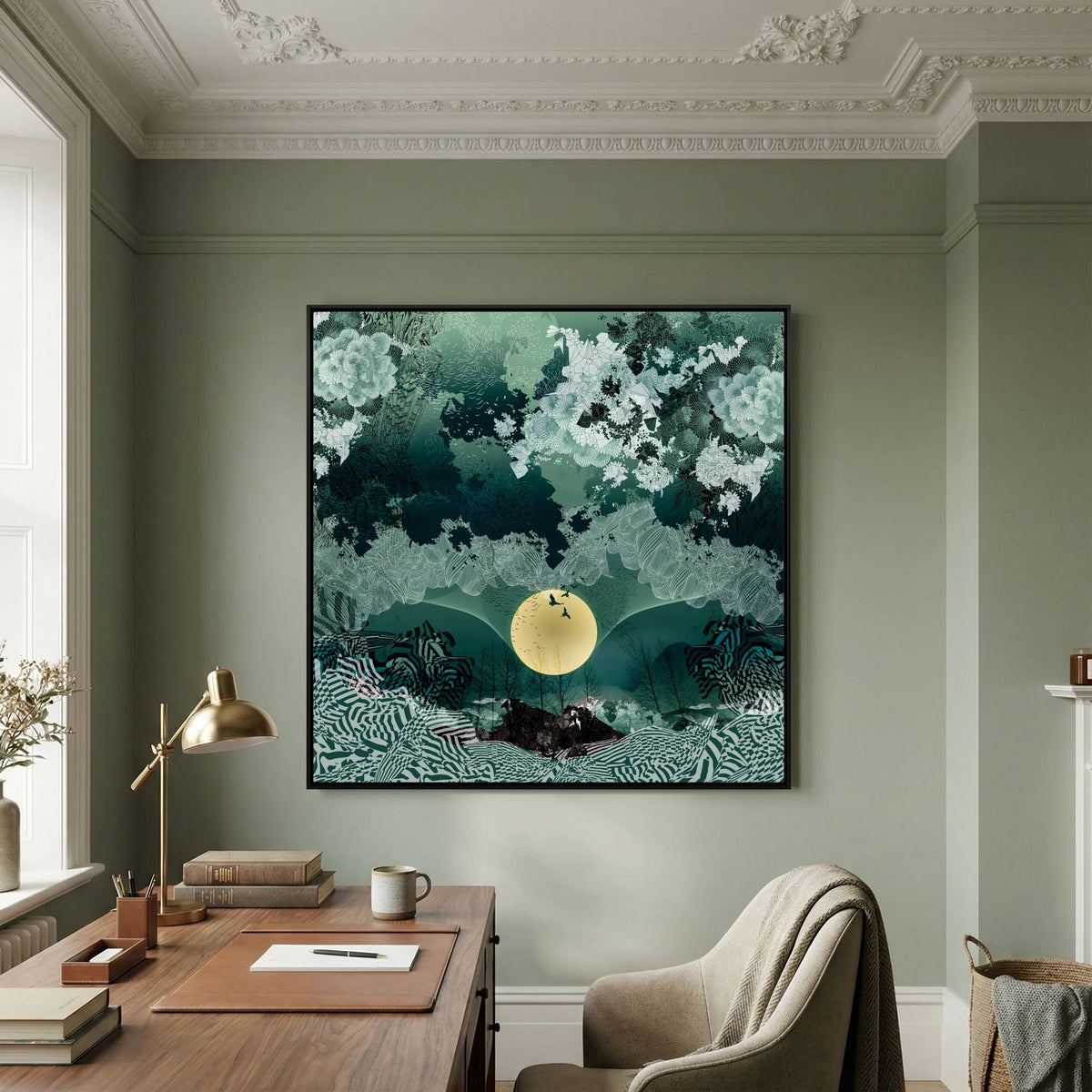 New Moon Canvas Print - Square