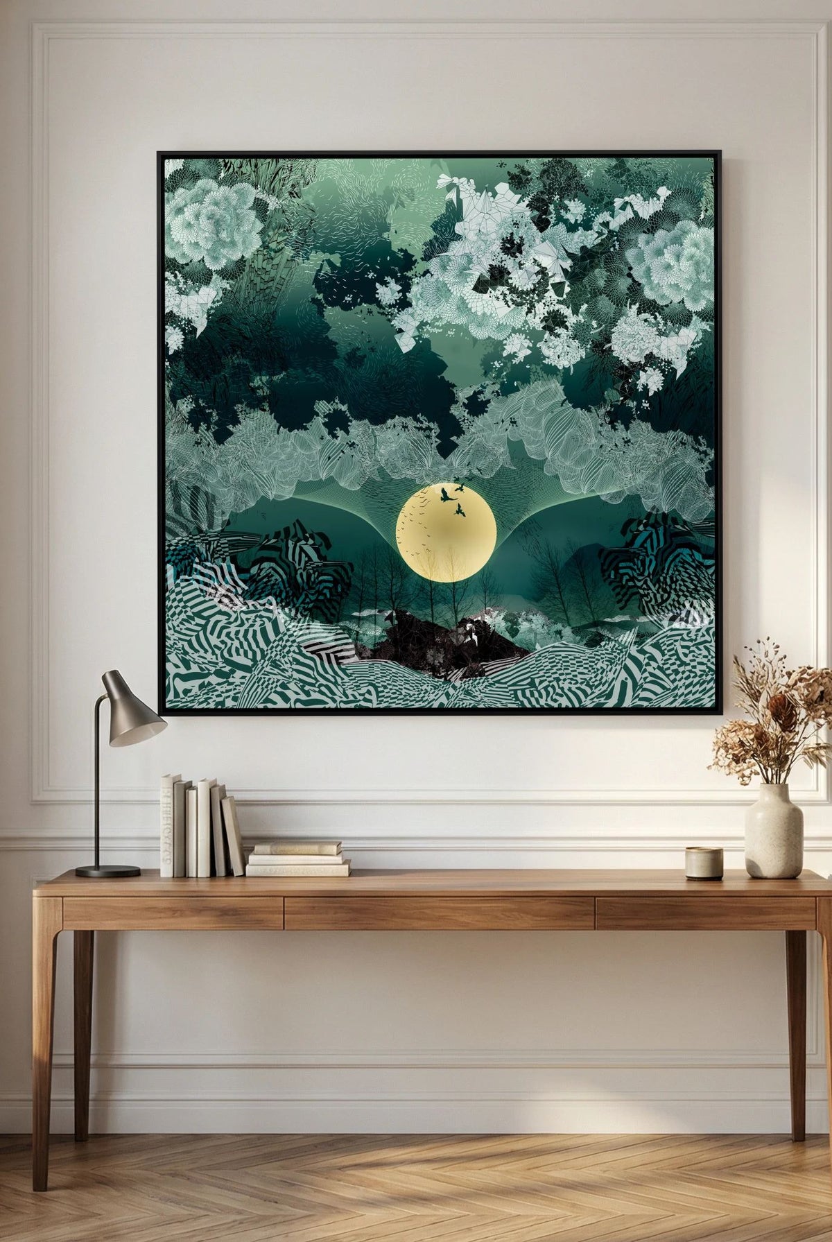 New Moon Canvas Print - Square