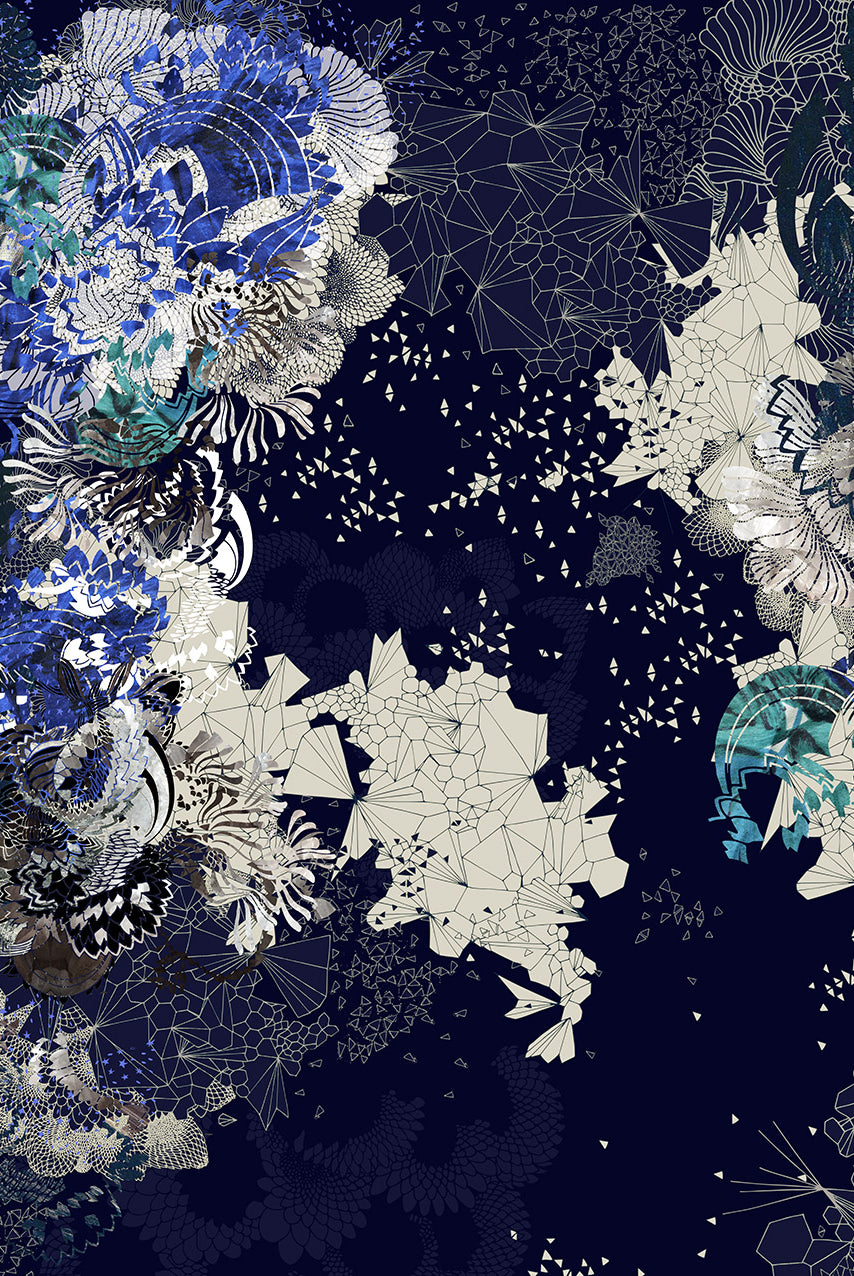 Full size Colette print in purple and creams