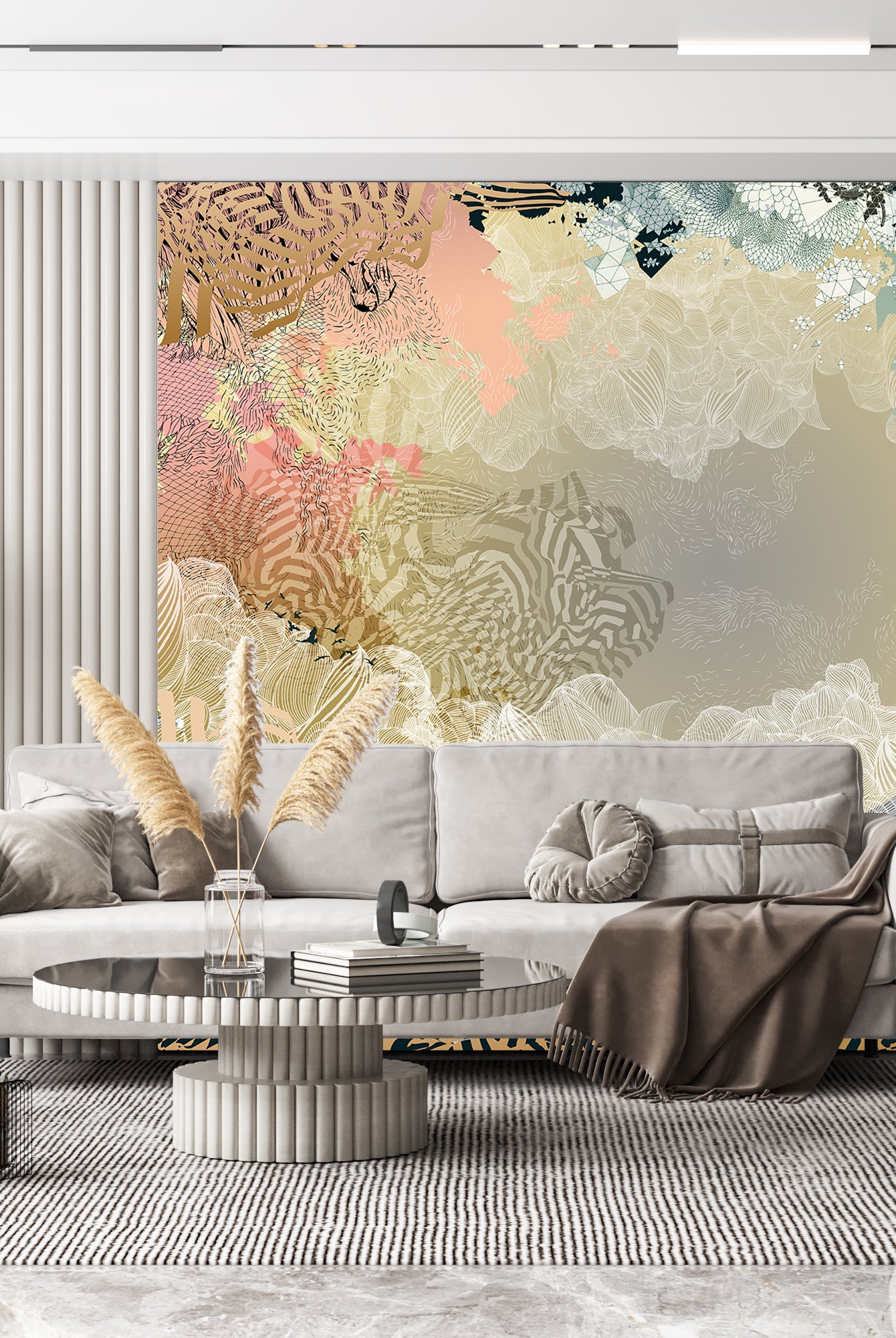 The Lola  shown as a Mural Wallpaper inside a room