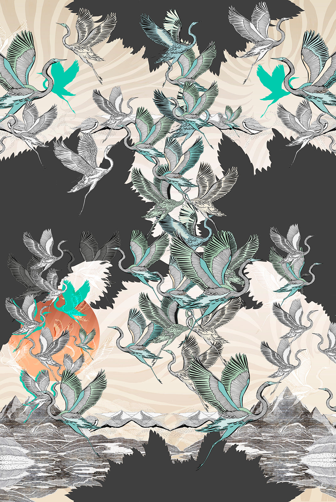 Sumi Silk Bomber Jacket full print