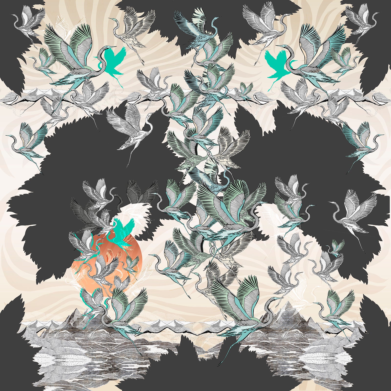 Sumi Silk Bomber Jacket full print