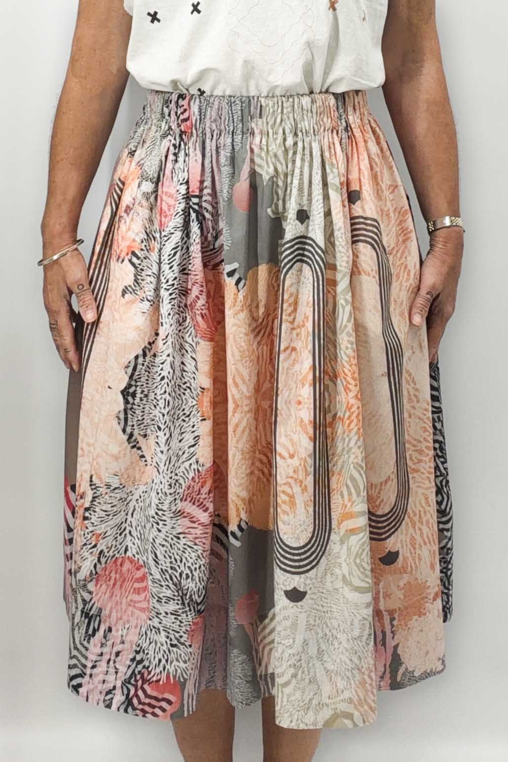 Sophie Darling Printed Cotton Summer Midi Skirts