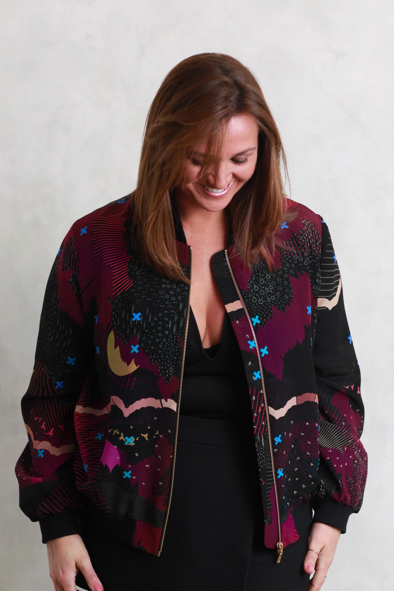 Silk bomber sales jacket womens