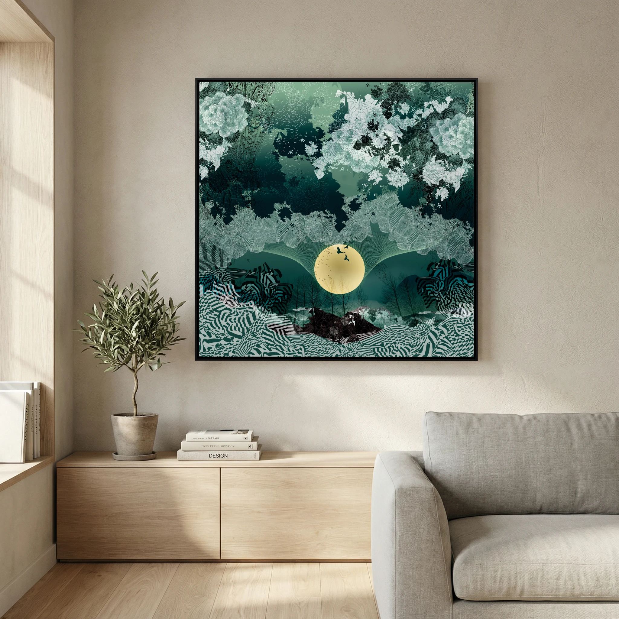 New Moon Canvas Print - Square