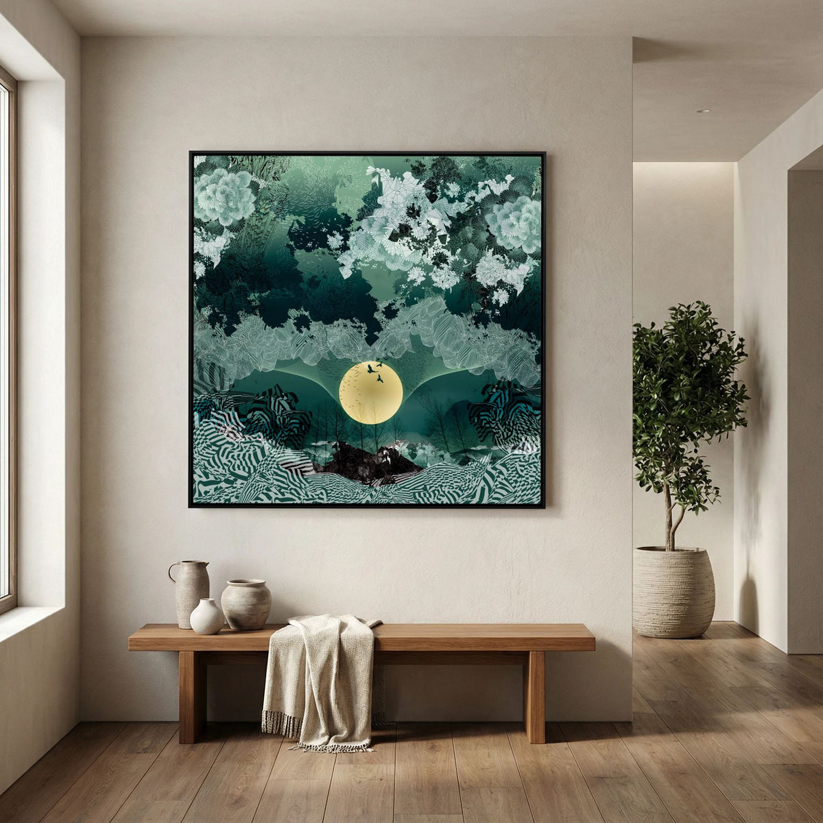 New Moon Canvas Print - Square