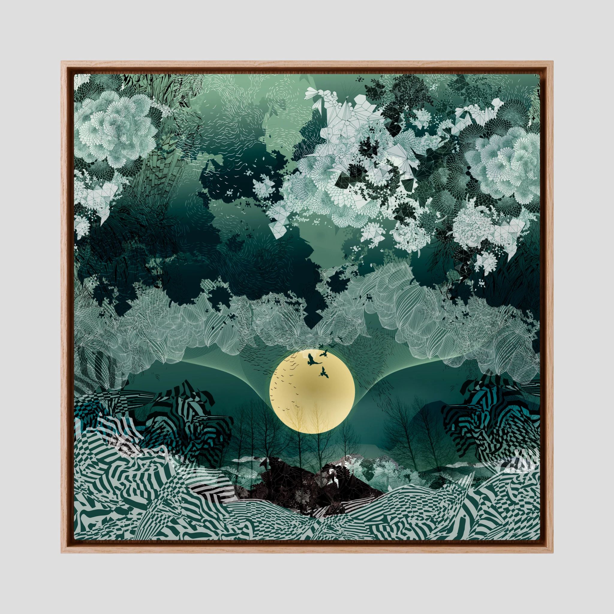 New Moon Canvas Print - Square