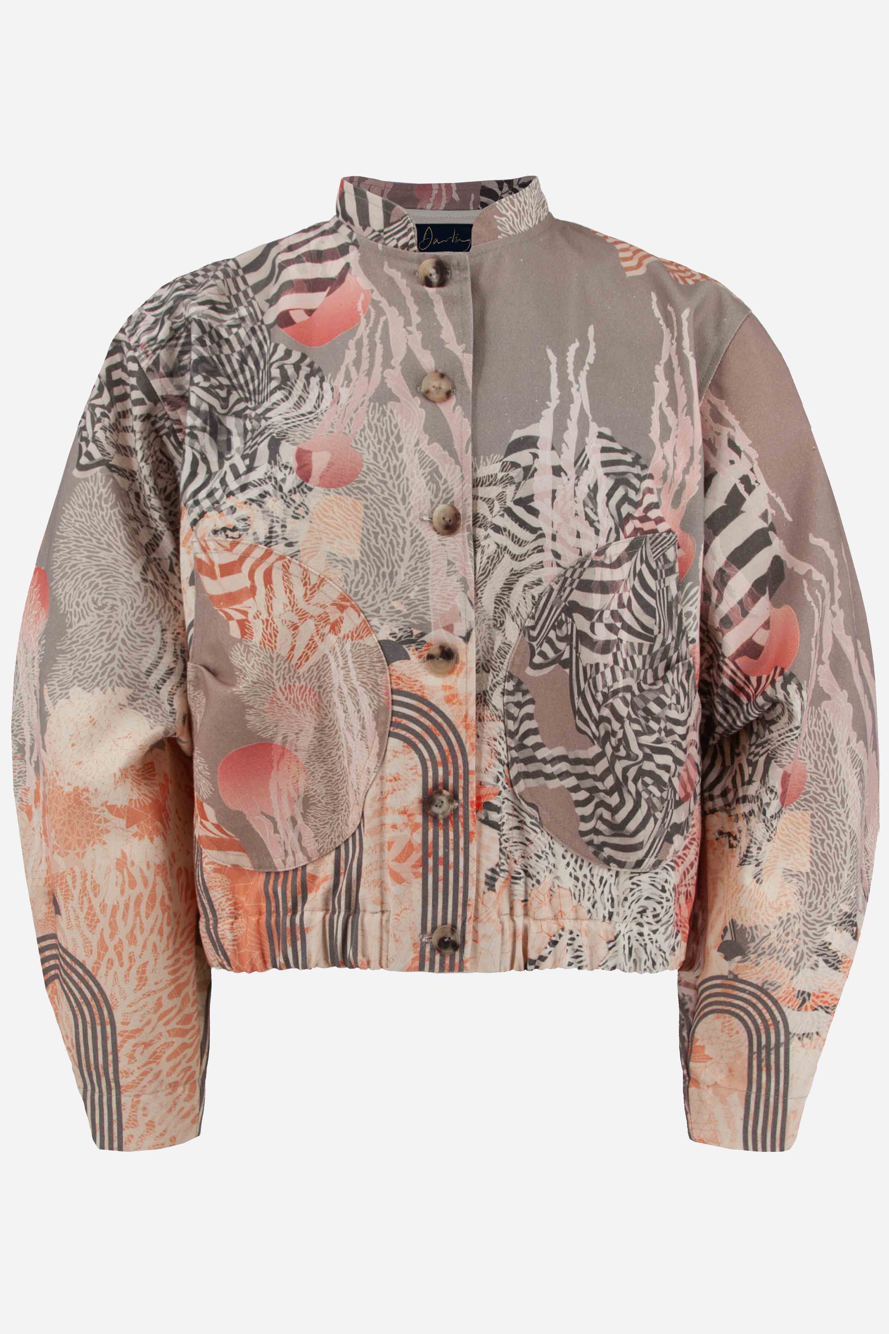 ulip cotton bomber jacket Mio print organic cotton womens jacket UK