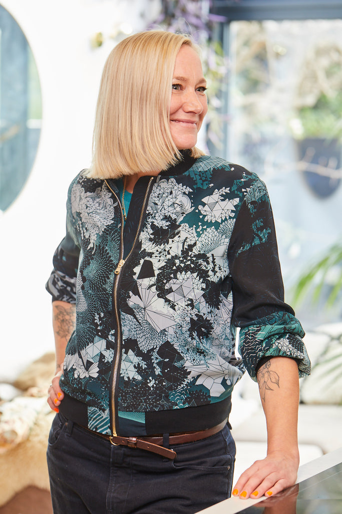 Silk Bomber Jackets Handmade Printed Fashion Sophie Darling